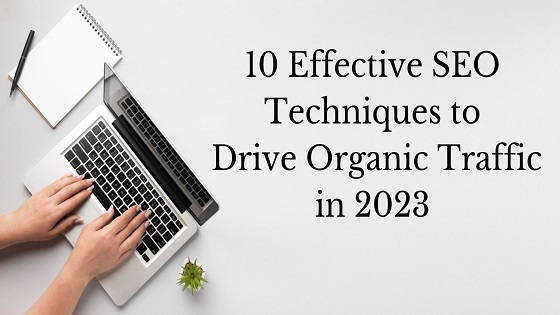 10 Effective SEO Techniques to Drive Organic Traffic in 2023