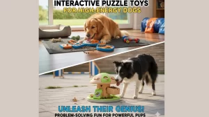 Interactive puzzle toys for high-energy dogs