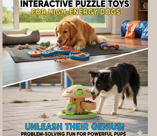 Interactive puzzle toys for high-energy dogs